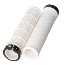 Oxford Lock On Slim Grips Fluro White