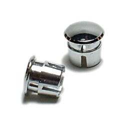 Oxford End Plugs Push-in - Chrome pair Oxford End Plugs Push-in - Chrome pair