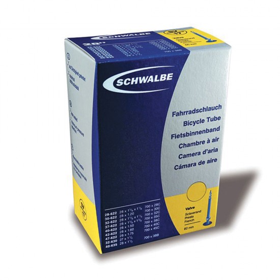 Schwalbe SV20 Extralight InnerTube 60mm 700 x 18-28c Schwalbe SV20 Extralight InnerTube 60mm 700 x 18-28c