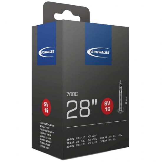 Schwalbe SV16 Inner Tube 700 x 28-32c Schwalbe SV16 Inner Tube 700 x 28-32c
