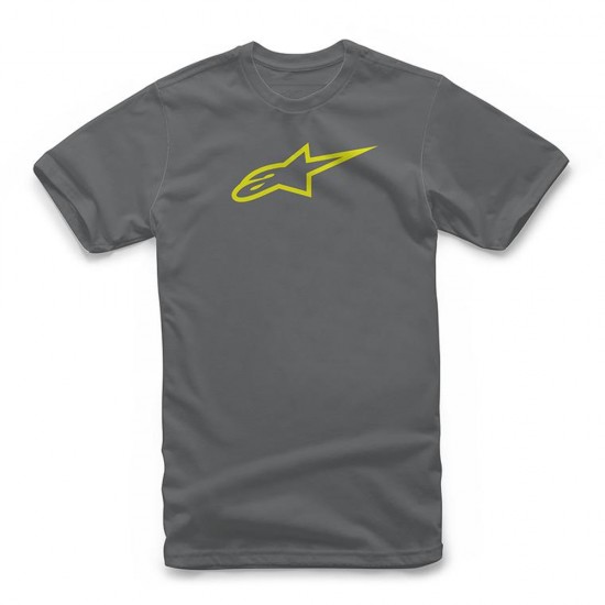 Alpinestars Ageless Classic Tee Charcoal Hi Vis Yellow S Alpinestars Ageless Classic Tee Charcoal Hi Vis Yellow S