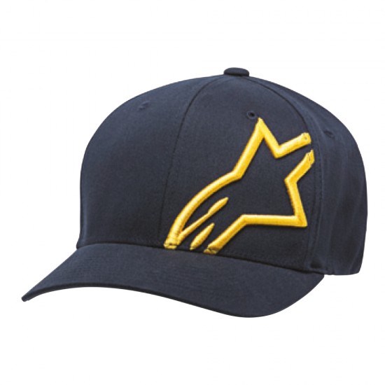 Alpinestars Corp Shift 2 Flexfit Hat Navy/Gold L/XL