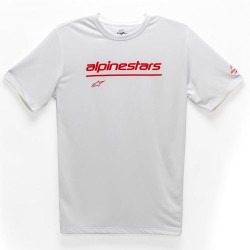 Alpinestars Tech Line Up Performance Tee White 2XL Alpinestars Tech Line Up Performance Tee White 2XL