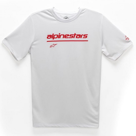 Alpinestars Tech Line Up Performance Tee White 2XL Alpinestars Tech Line Up Performance Tee White 2XL