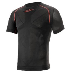 Alpinestars Ride Tech V2 Top Short Sleeve Summer Black Red M/L Alpinestars Ride Tech V2 Top Short Sleeve Summer Black Red M/L