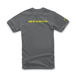 Alpinestars Linear Wordmark Tee Charcoal Fluo Yellow 2XL Alpinestars Linear Wordmark Tee Charcoal Fluo Yellow 2XL