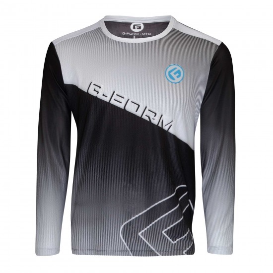 G-Form Mens LS Podium Jersey Black/Grey/White L G-Form Mens LS Podium Jersey Black/Grey/White L