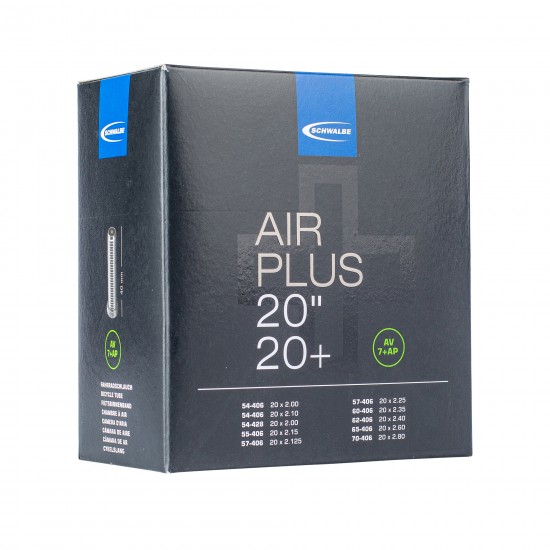 Schwalbe AV7L Air Plus Inner Tube 20 x 2.10-2.80 Schwalbe AV7L Air Plus Inner Tube 20 x 2.10-2.80
