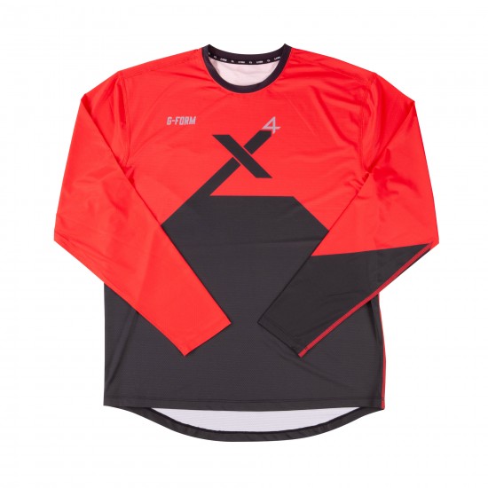 G-Form Youth Pro-X4 L/S Bike Jersey Red/Black L/XL G-Form Youth Pro-X4 L/S Bike Jersey Red/Black L/XL