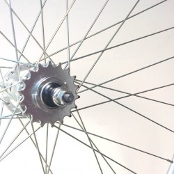 CD Wheel 700c Track Wheel Set - Sealed Hubs / 21mm Rims - Silver (Pr)