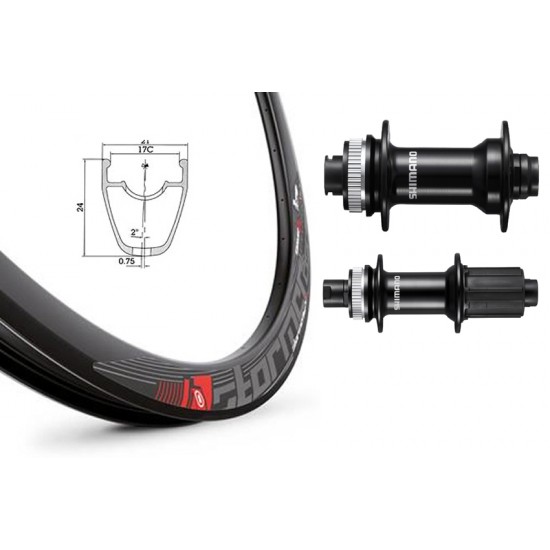 CD Wheel 700c Disc Wheel Set - Shimano RS470 Hubs / Mach 1 Rims Black (Pr)