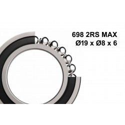 Elvedes 2020055 MAX Sealed Bearing 698 2RS MAX
