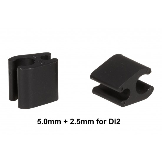 Elvedes ELV2020101 Plastic Duo Cable Clips - Black (50)