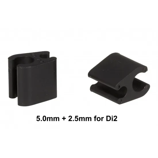 Elvedes ELV2020101 Plastic Duo Cable Clips - Black (50)