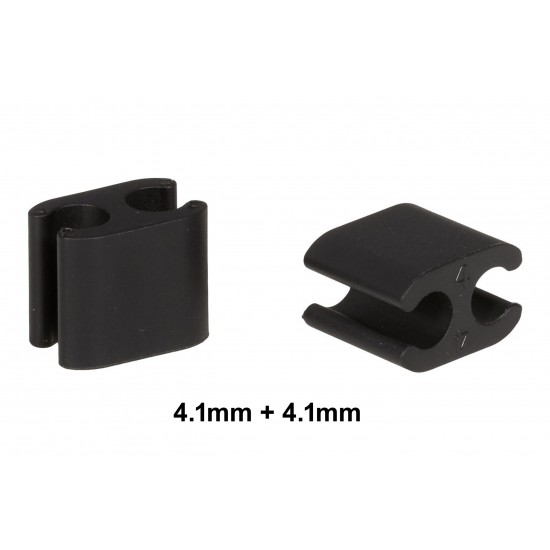 Elvedes ELV2020102 Plastic Duo Cable Clips - Black (50)