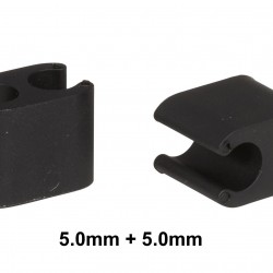 Elvedes ELV2020104 Plastic Duo Cable Clips - Black (50)