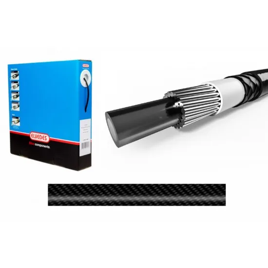 Elvedes 2020256 Braided Outer Brake/Gear Cable - Black (BX)