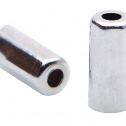 Elvedes ELV1167 Brass 'Hexagon' Ferrules - 5mm Silver (200)