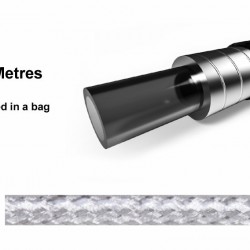 Elvedes 182039-10 Braided Outer Brake Cable - Smoke (10m)