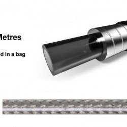 Elvedes 182040-10 Braided Outer Brake Cable - Titanium (10m)