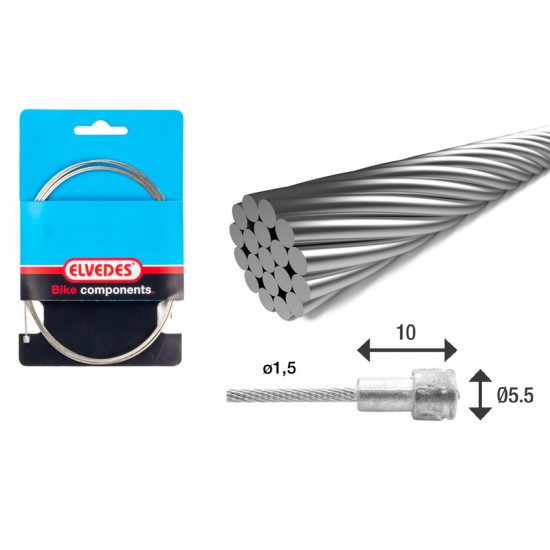 Elvedes 6411 Galvanised Inner Brake Cable - Road (Ea)