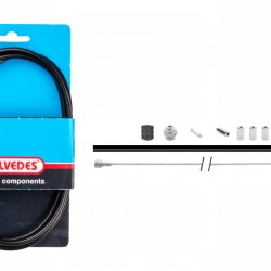 Elvedes 6445RVS Complete Univ. Stainless Brake Cable - Black