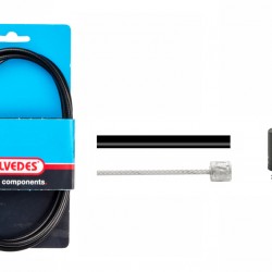 Elvedes 6479 Complete Univ. Stainless Gear Cable - Black