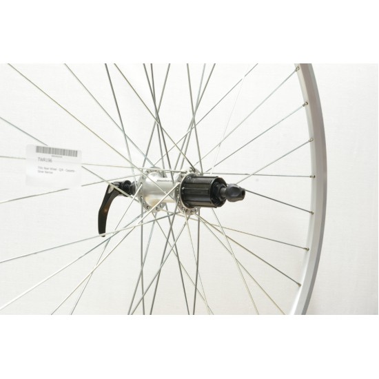CD Wheel 700c Rear Wheel - Q/R - Shimano Cassette - Silver Narrow