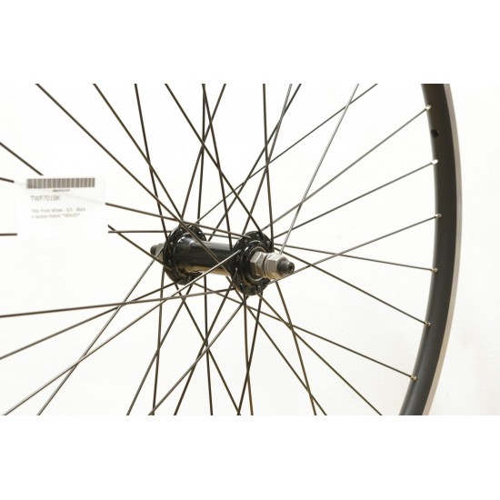 CD Wheel 700c Front Wheel - S/S - Black V-Section Hybrid