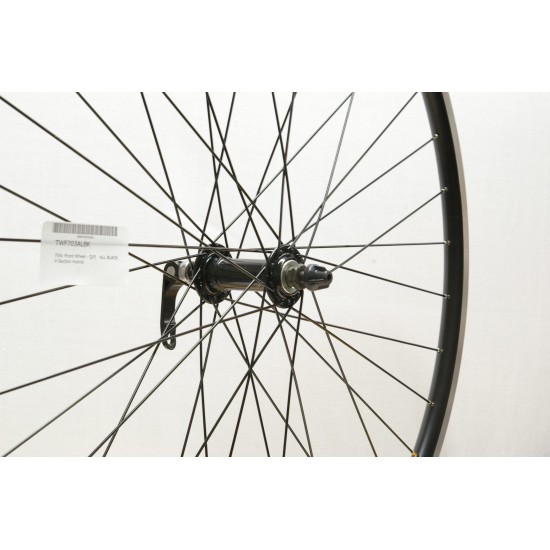 CD Wheel 700c Front Wheel - Q/R - Black V-Section Hybrid