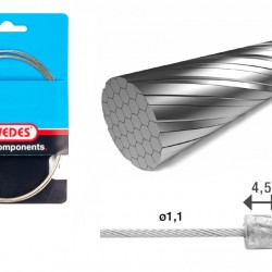 Elvedes 6472RVS-SHIM-49-SLICK Stainless Inner Gear Cable (Ea) Elvedes 6472RVS-SHIM-49-SLICK Stainless Inner Gear Cable (Ea)