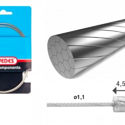 Elvedes 6472RVS-SHIM-SLICK Stainless Inner Gear Cable (Ea) Elvedes 6472RVS-SHIM-SLICK Stainless Inner Gear Cable (Ea)