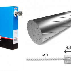 Elvedes 6472RVS-SHIM-SLICK Stainless Inner Gear Cable (100) Elvedes 6472RVS-SHIM-SLICK Stainless Inner Gear Cable (100)