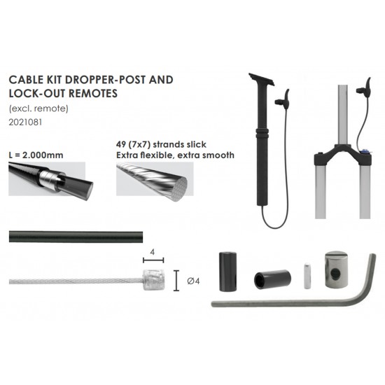 Elvedes 2021081 Cable Kit for Dropper Post / Remote Lockout