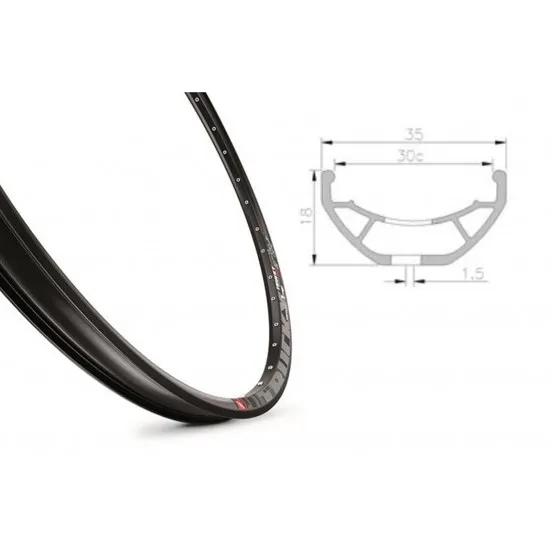 CD Wheel 27.5 x 1.75 Rim D/W DISC 32H Black Eyelets M1 TRUCKY 30