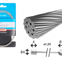 Elvedes 6446RVS Stainless Inner Gear Cable (Ea)