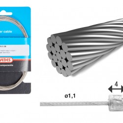 Elvedes 6472RVS-5M Stainless Inner Gear Cable (Ea) Elvedes 6472RVS-5M Stainless Inner Gear Cable (Ea)