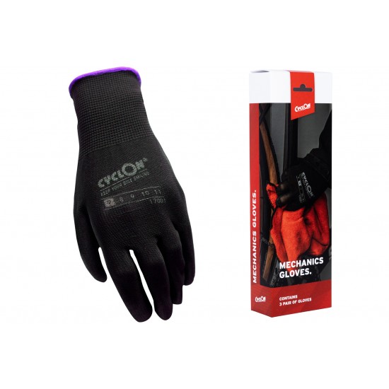 Cyclon Working Gloves - Size M.7 - Purple (Set of 3 Pairs)