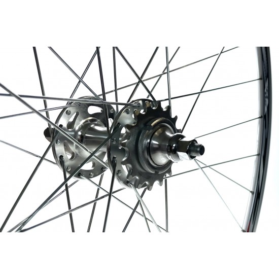 CD Wheel 700c Rear Fixed Wheel - 120mm OLD x 32H, Silver (with 16T Sprocket)