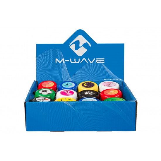 M-WAVE Bella Trill-Mix Bicycle Bells Display of 12 Assorted M-WAVE Bella Trill-Mix Bicycle Bells Display of 12 Assorted