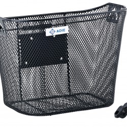 Adie Front Mesh Basket with QR Holder – Black Adie Front Mesh Basket with QR Holder – Black