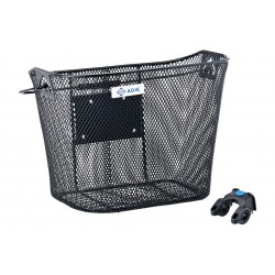Adie Front Mesh Basket with QR Holder – Black Adie Front Mesh Basket with QR Holder – Black