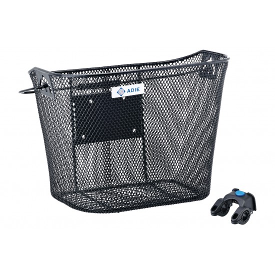 Adie Front Mesh Basket with QR Holder – Black Adie Front Mesh Basket with QR Holder – Black