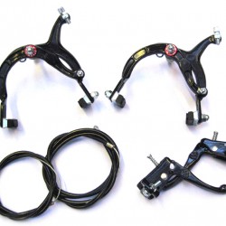CD BMX Front & Rear Brake Set inc. Levers & Cables – Black CD BMX Front & Rear Brake Set inc. Levers & Cables – Black
