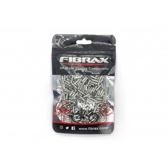 Fibrax Alloy Brake Cable Crimp On Bag of 500 – Silver Fibrax Alloy Brake Cable Crimp On Bag of 500 – Silver