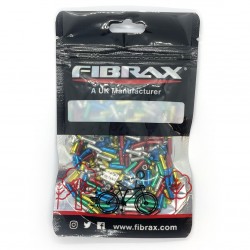 Fibrax Alloy Brake Cable Crimp On Bag of 500 – Multi Coloured