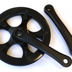 CD 3/32″ x 42T x 152mm Alloy Single Chainset – Black