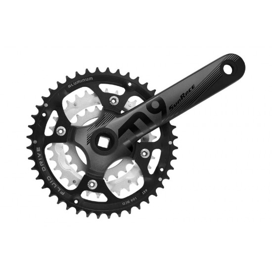 Sunrace FCM914 22/32/44T x 175mm Chainset Detachable Rings