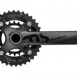 Sunrace FCMS66 22/36T x 175mm Chainset for 2×10 inc.BB-Black