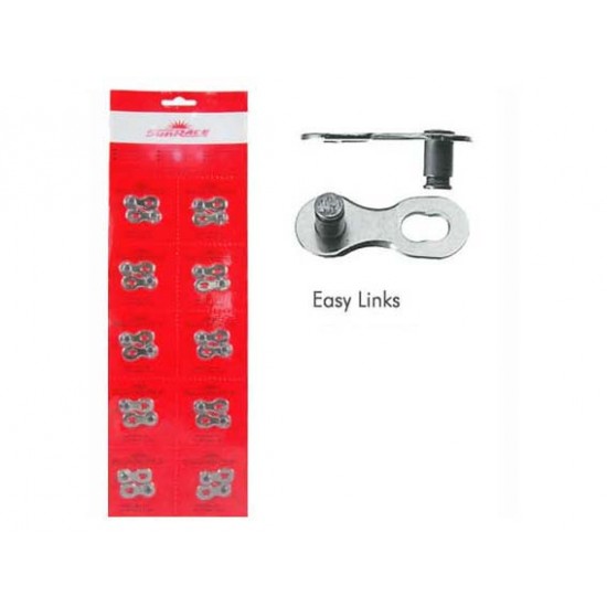 Sunrace CNQ10 10sp EZ-Link Chain Connector Pack of 10 Sunrace CNQ10 10sp EZ-Link Chain Connector Pack of 10